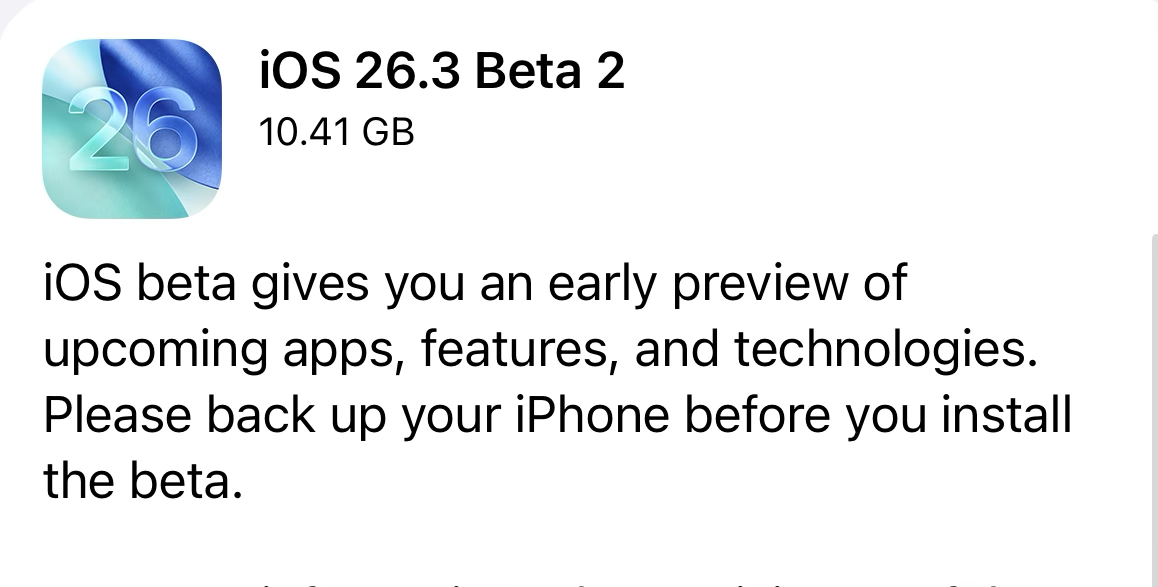 Apple Ships 26.3 Beta 2 Across All Platforms: Maintenance Update Following Holiday Break