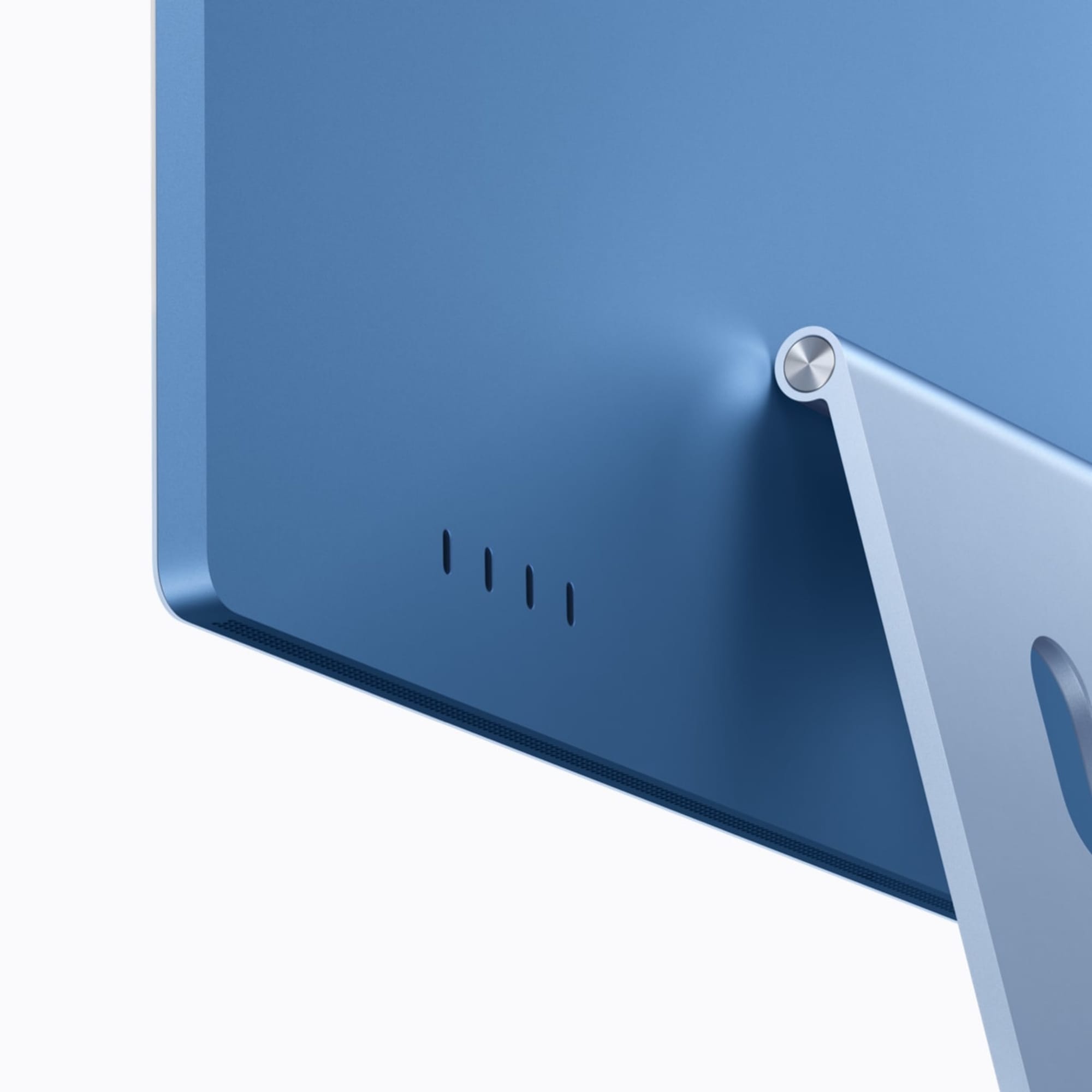 The back of the iMac with M6 showing its Thunderbolt 4 ports