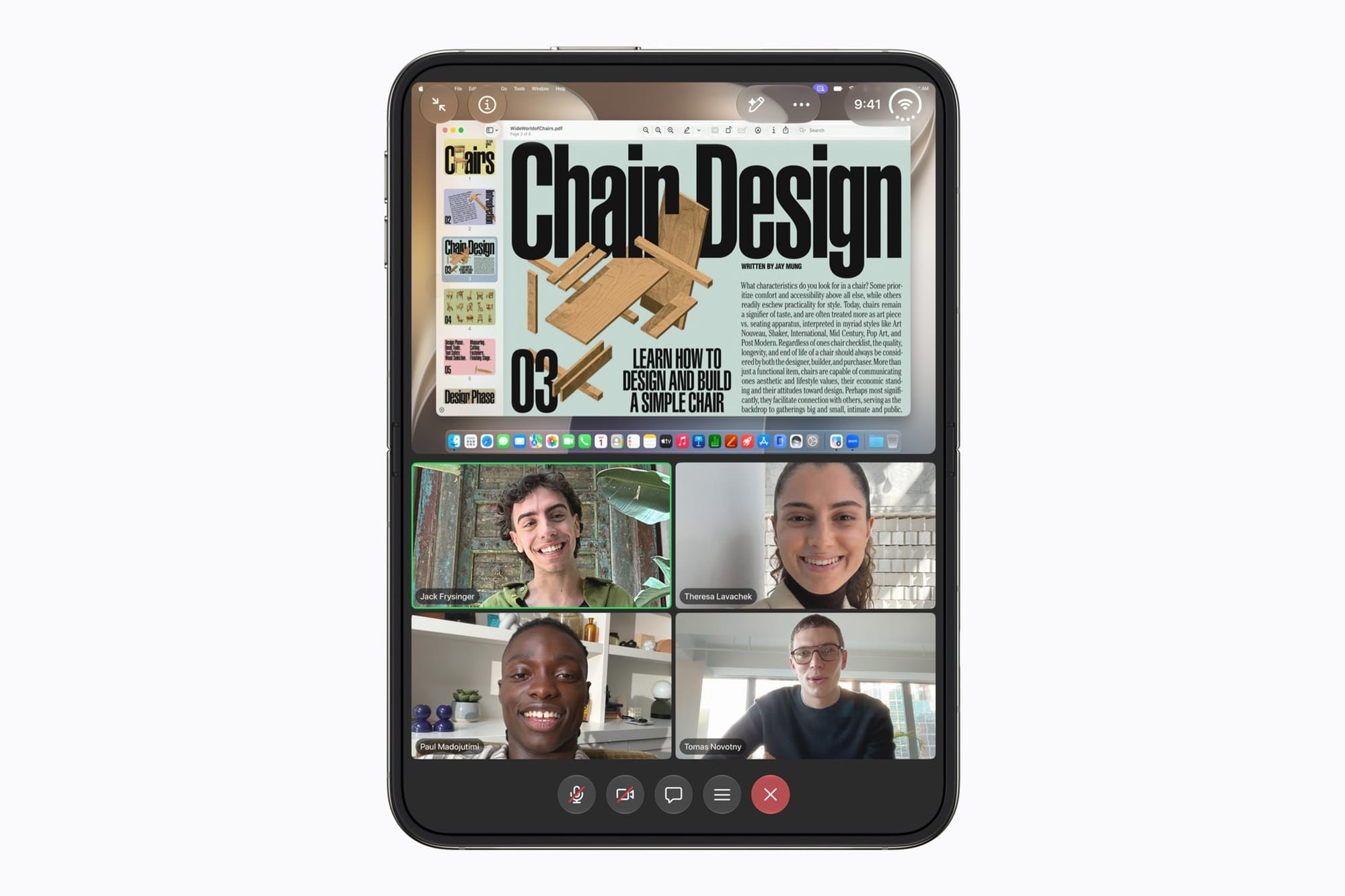Zoom open on the iPhone Duo inner display