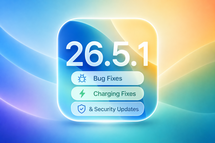 Apple Releases iOS 26.5.1 to Fix Wired Charging Bug on iPhone Air and iPhone 17