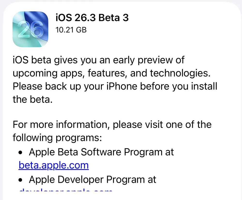 Apple Releases 26.3 Beta 3 Across All Platforms: Final Stretch Before Public Launch