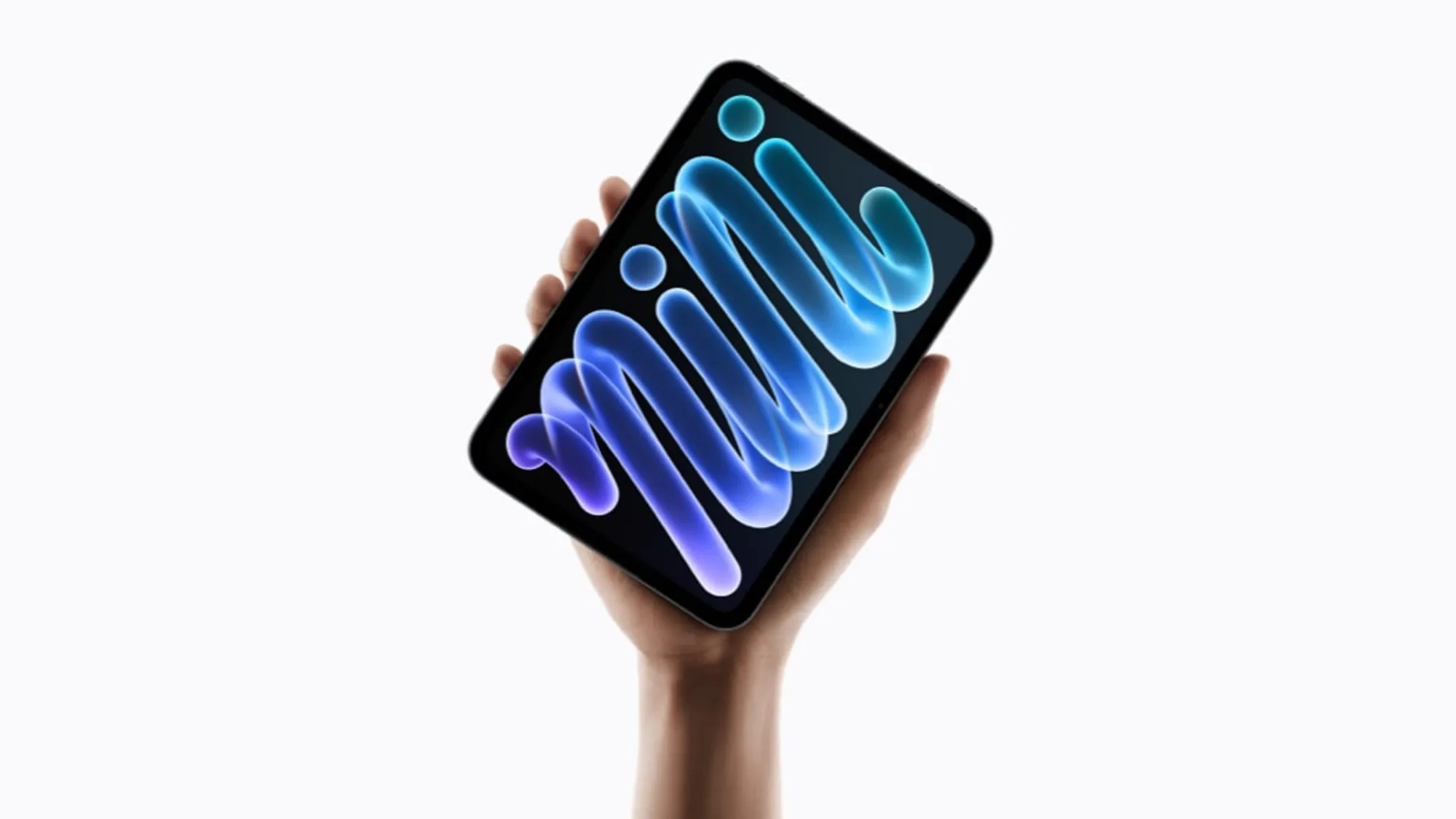 The new iPad mini held in one hand