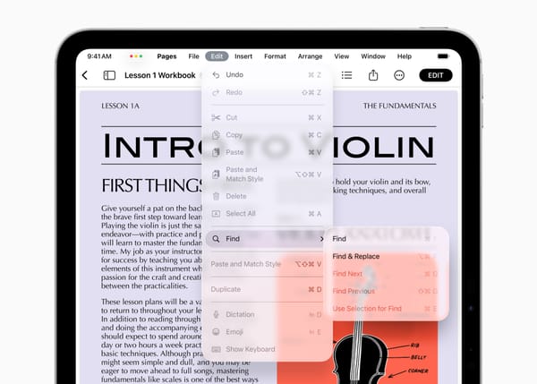 Ipad screen showing Liquid Glass